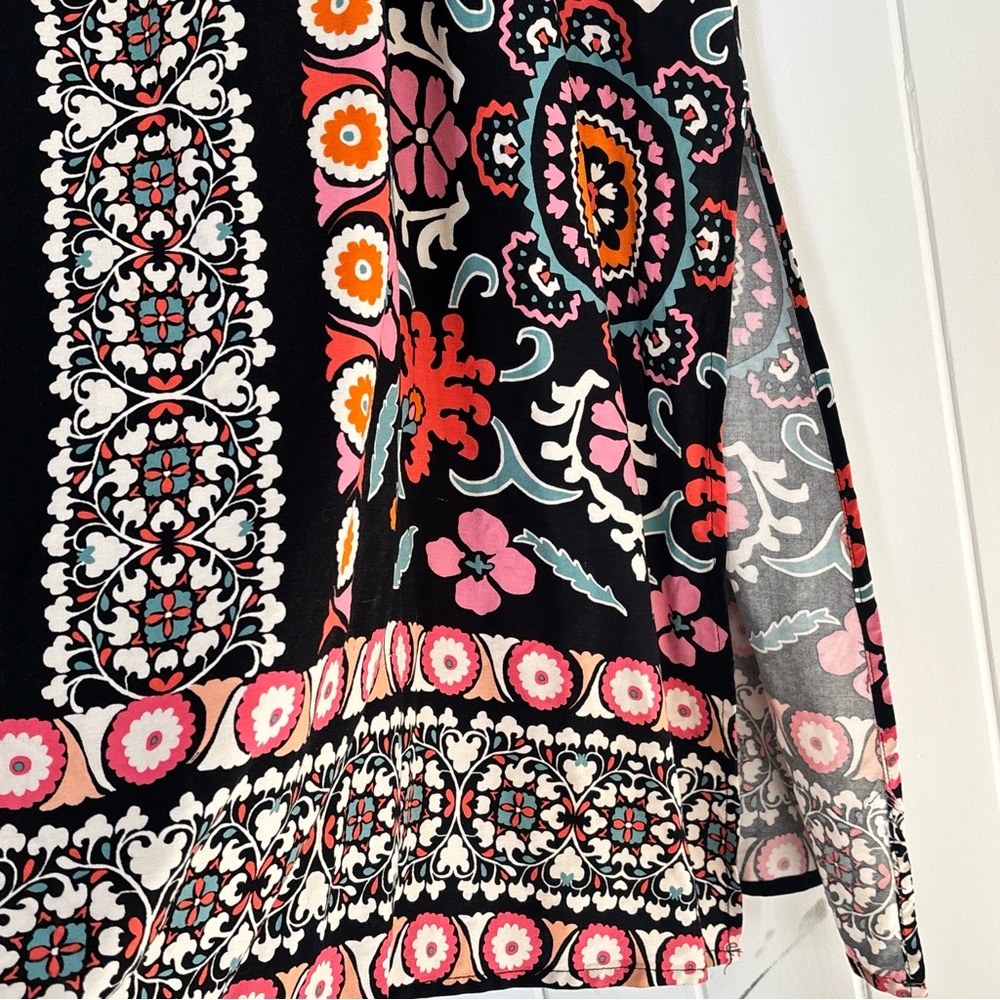 1. State Black Floral Patterned Tank Maxi Sun Dress Size XL Beach Boho - Picture 4 of 11